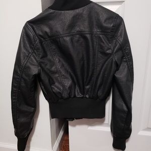 Black leather jacket